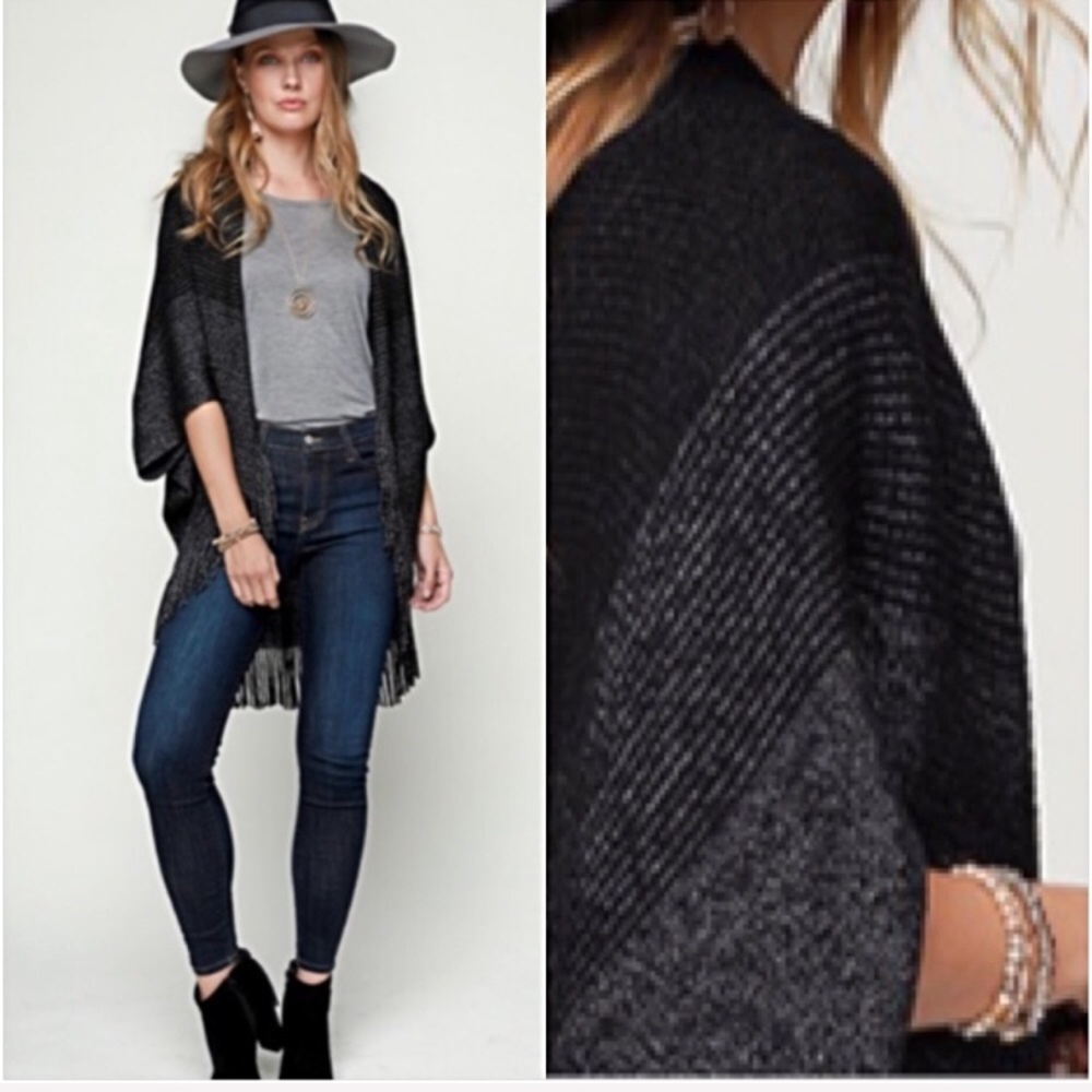 📍SALE📍Boho Chic Sweater Cardi Shrug Wrap O/S Red - Picture 4 of 5